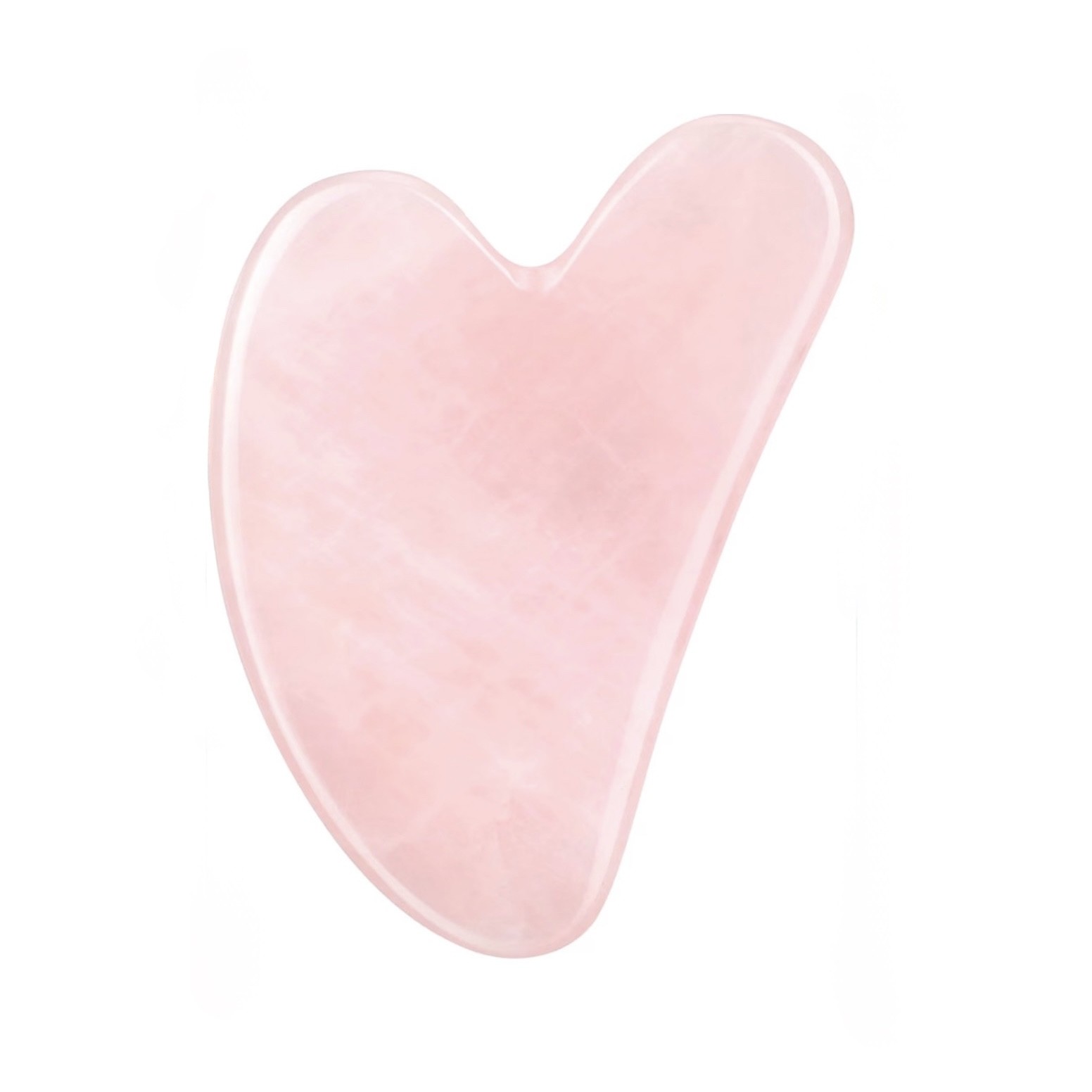 Pink crystal heart gua sha